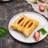 pastry cakes with strawberry